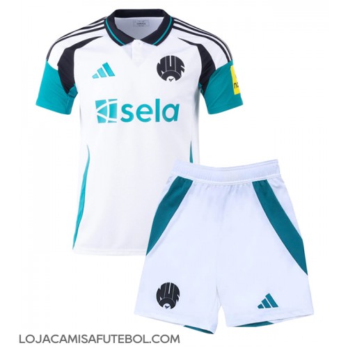 Camisa de Futebol Newcastle United Equipamento Alternativo Infantil 2024-25 Manga Curta (+ Calças curtas)